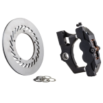 Front disc brake set KR AUTOMATION Zahnfee for PIAGGIO ZIP, ET2, ET4, Sfera - black