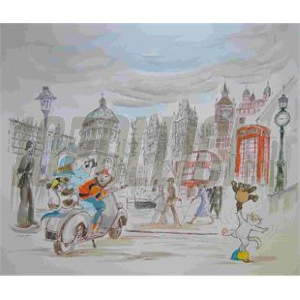 Illustrated book "Enrico's Vespa - A journey through Europe" - 60 pages, 300x300 mm - English and French