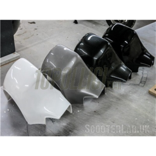 Wind shield SLUK Sport Vespa PX Lusso, '98, MY - carbon look