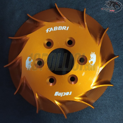 Fan FABBRI RACING for CDI Ignition SIP VAPE, aluminium mfs, orange anodised, Vespa Smallframe