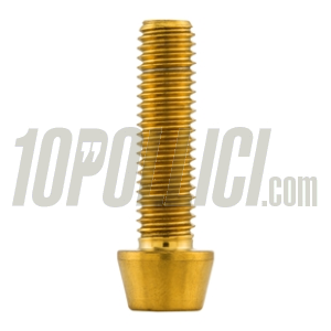 Vite M8x30 esagonale interno, titanio, oro anodizzato
