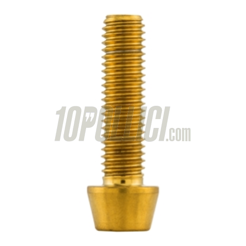 Vite M8x30 esagonale interno, titanio, oro anodizzato