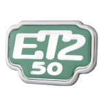 "ET2 50" badge for glove box Vespa ET2 50cc  - green