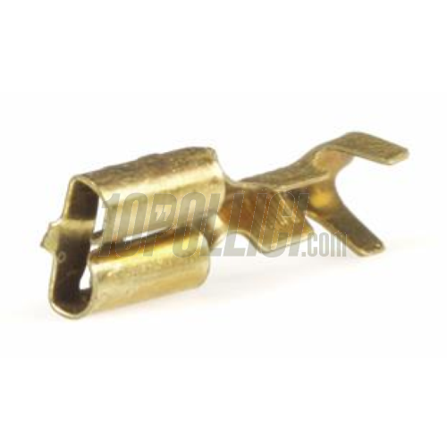 Crimp terminal female spade connector -  6,3mm, Ø 1.5-2.5mm