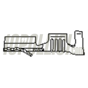 Crimp terminal female spade connector -  6,3mm, Ø 1.5-2.5mm