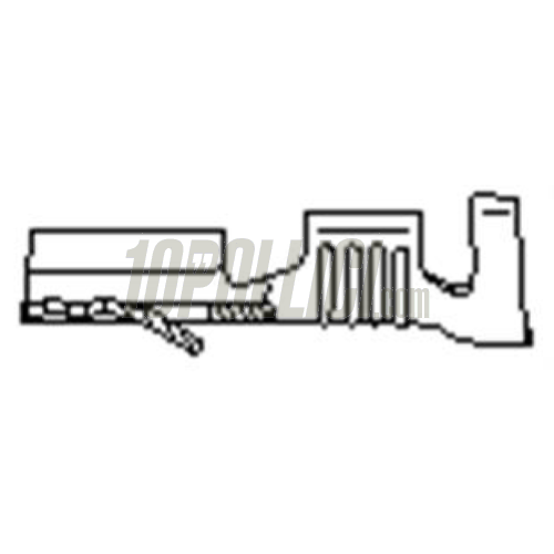 Crimp terminal female spade connector -  6,3mm, Ø 1.5-2.5mm