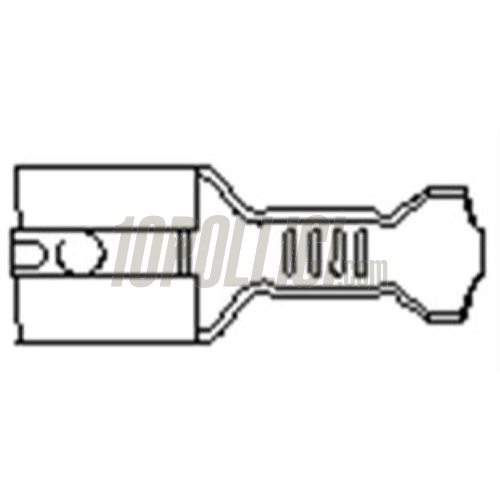 Crimp terminal female spade connector -  6,3mm, Ø 1.5-2.5mm