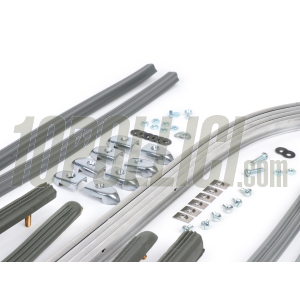 Footboard strips complete CASA LAMBRETTA Lambretta LI 3^, LIS, SX, TV 3^ - grey