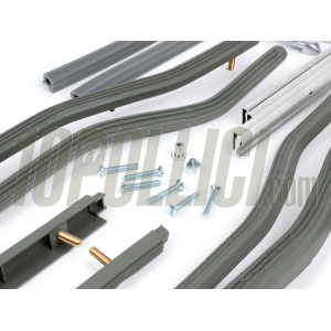 Footboard strips complete CASA LAMBRETTA Lambretta LI 3^, LIS, SX, TV 3^ - grey