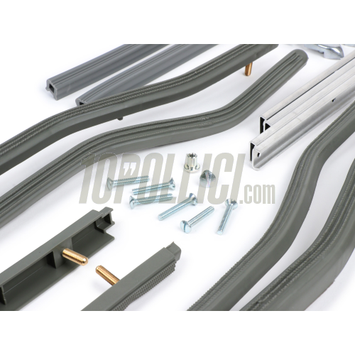 Footboard strips complete CASA LAMBRETTA Lambretta LI 3^, LIS, SX, TV 3^ - grey