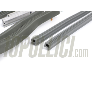 Footboard strips complete CASA LAMBRETTA Lambretta LI 3^, LIS, SX, TV 3^ - grey
