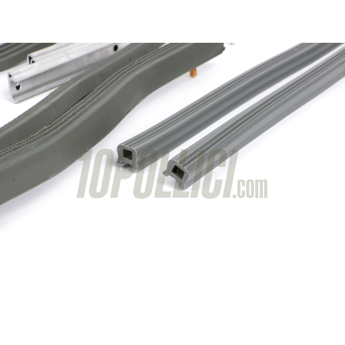Footboard strips complete CASA LAMBRETTA Lambretta LI 3^, LIS, SX, TV 3^ - grey