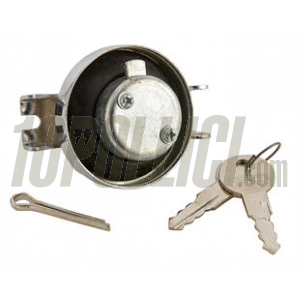 Tank Cap for Vespa 50, 90, 125 Primavera, ET3, PK S, chrome, fold-away, lockable