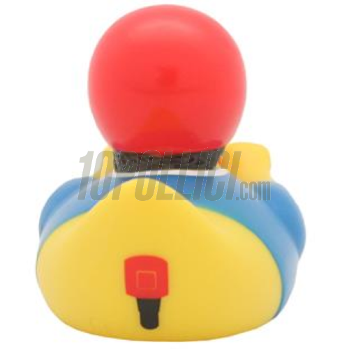 Bathtub rubber duck with scooter