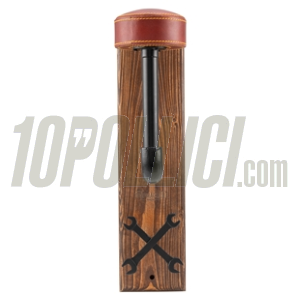 Helmet holder and coatrack TRIP MACHINE, wood, 400x100mm 