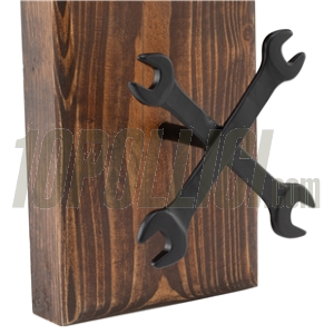 Helmet holder and coatrack TRIP MACHINE, wood, 400x100mm 