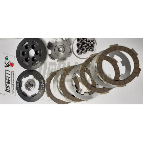 Clutch "BEST RACING" BENELLI 6 plus 6 springs Vespa 50, 90, 125 ET3 Primavera, PK