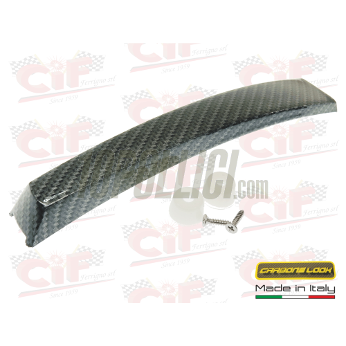 Mudguard crest square "Carbone Look" for Vespa PX 125-200 E, `98, MY, PX, PE