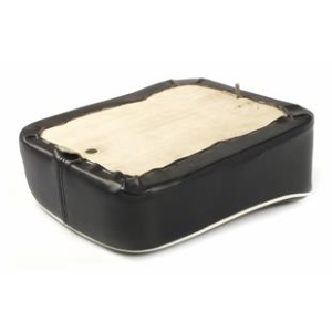 Rear rack baseplate single seat cushion Vespa VNA, VNB, VBA, VBB, GL, Super, PX, PE, black with white welt