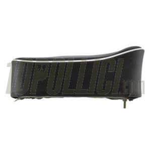 Rear rack baseplate single seat cushion Vespa VNA, VNB, VBA, VBB, GL, Super, PX, PE, black with white welt