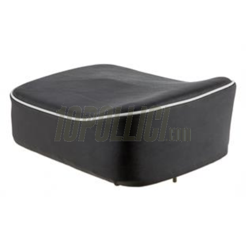 Rear rack baseplate single seat cushion Vespa VNA, VNB, VBA, VBB, GL, Super, PX, PE, black with white welt