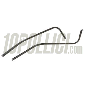 Beading legshield SIP Piaggio Cosa 1-2, black, aluminium PVC coated