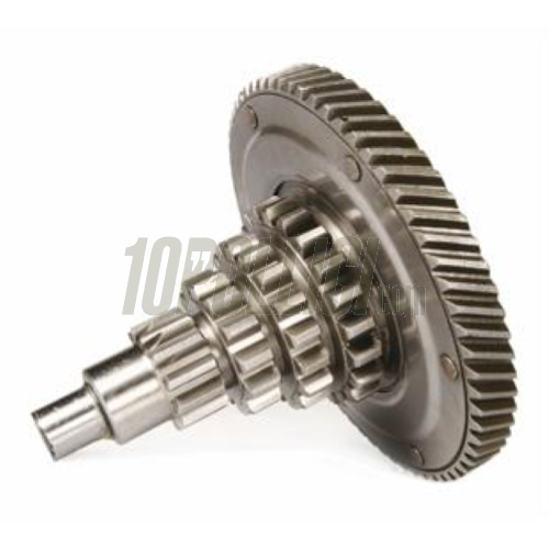 Input Shaft Assembly 12-13-17-21 teeth PIAGGIO for Vespa Rally, PX125, 150, 200E, '98, MY, '11, T5, Cosa, bearing seat inside 42mm, complete with z = 65 helical 