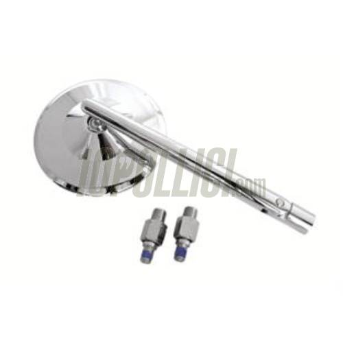 Specchio retrovisore MONTANA, Ø 102mm, cromato, lunghezza asta 150mm, per Vespa ET, LX, LXV, S, GTS, GTS Super, GTV, GT 60, GT, GT L - DESTRO e SINISTRO