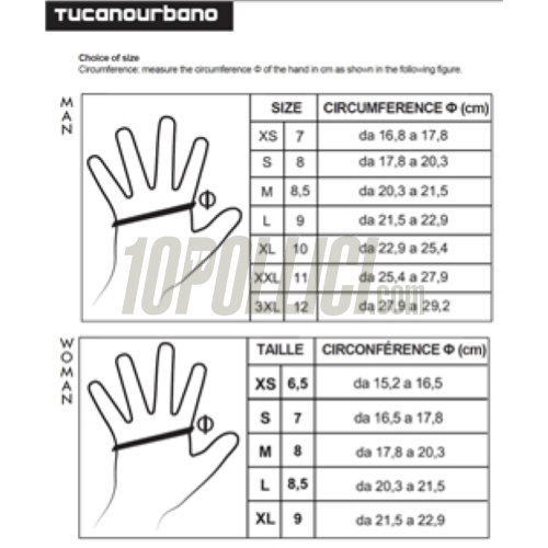 Gloves TUCANO URBANO Gig Pro - XL - 100% leather, black