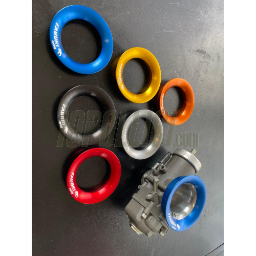 FABBRI RACING induction collar for large bore carburettors - orange anodised CNC aluminium