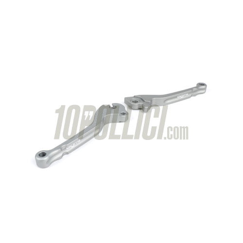 Lever Set brake and clutch BGM PRO CNC for brake disc PX (2004-) - matt silver - Heng Tong - pair