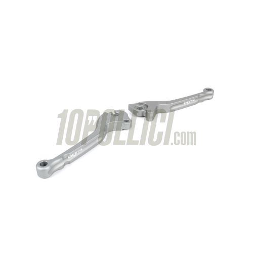 Lever Set brake and clutch BGM PRO CNC for brake disc PX (1998-2003) - steel gray - Grimeca - pair