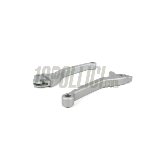 Lever Set brake and clutch BGM PRO CNC for brake disc PX (1998-2003) - steel gray - Grimeca - pair