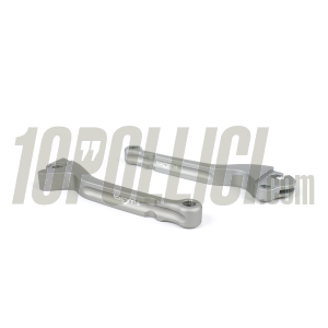 Lever Set brake and clutch BGM PRO CNC for brake disc PX (1998-2003) - steel gray - Grimeca - pair