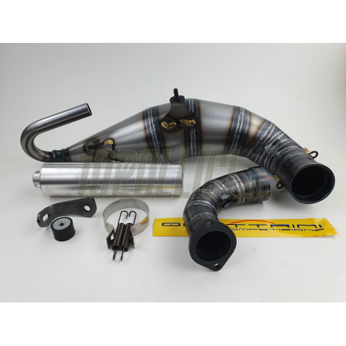 Racing cylinder QUATTRINI M-200-S '25 67x56.5 for Smallframe + Racing exhaust QUATTRINI M3-200-S for M200 cylinderkit Vespa Smallframe