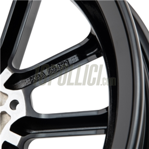 Rim SIP SERIES PORDOI front and rear for Vespa 125-300cc GTS, GTS Super, GTV, GT 60, GT, GT L, 3.00-12", shiny black