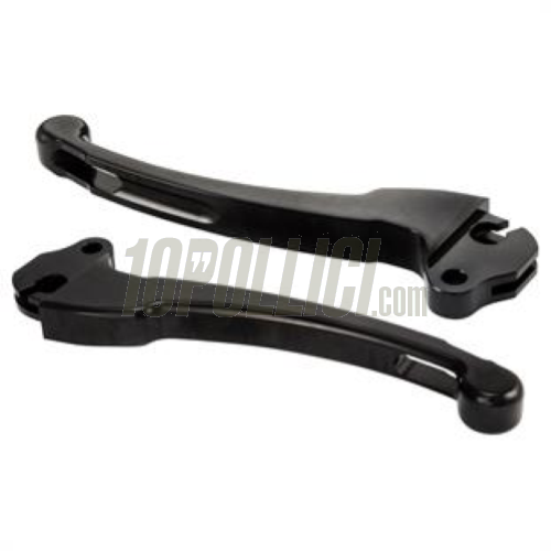 Sport lever set SIP Vespa all models with front drum brake - aluminium, CNC, anodised black - 2 pieces