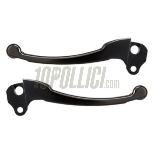 Sport lever set SIP Vespa all models with front drum brake - aluminium, CNC, anodised black - 2 pieces