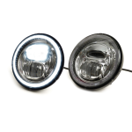 Headlamp Unit LED for Vespa PX, PE, Lusso, `98, MY, `11, LML Star 125-200 2T, 4T, round, Ø 143 mm, 12V DC, with e-mark. Also for Vespa Sprint Veloce, GTR, TS, Rally 180-200 