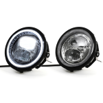 Fanale anteriore LED per Vespa PX, PE, Lusso, `98, MY, `11, LML Star 125-200 2T, 4T, Ø 143 mm, 12V DC, con marchio di omologazione E. Adatta anche a Vespa Sprint Veloce, GTR, TS, Rally 180-200. - con materiale di montaggio