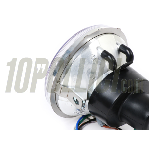 Headlamp Vespa 50 SS, 90 SS, 125 Primavera, ET3, Super - clear glass look, for HS1 halogen bulbs 12v 35/35W