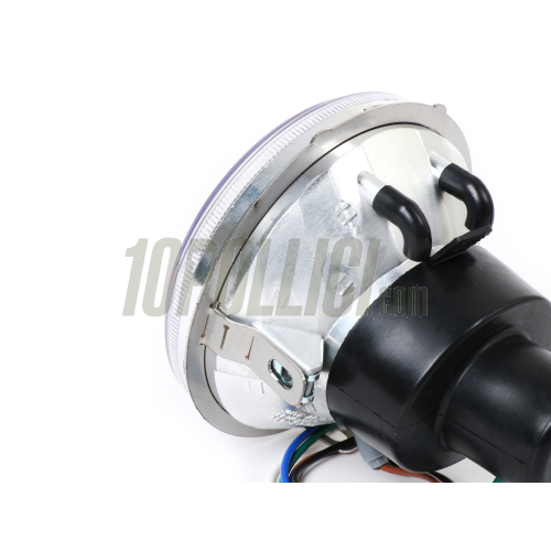 Headlamp Vespa 50 SS, 90 SS, 125 Primavera, ET3, Super - clear glass look, for HS1 halogen bulbs 12v 35/35W