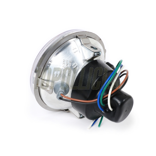 Headlamp Vespa 50 SS, 90 SS, 125 Primavera, ET3, Super - clear glass look, for HS1 halogen bulbs 12v 35/35W