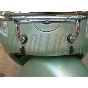 Front luggage carrier for Vespa GTS, GTS, Super, GTV, GT60, GT L, 125-300ccm 4T LC, load area: 38x25 cm - chrome
