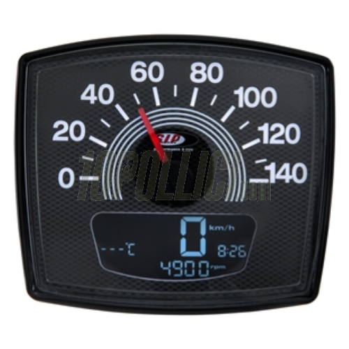 Speedometer rev counter SIP 2.0 for Vespa 50 Special, 14.000rpm, face: carbon look
