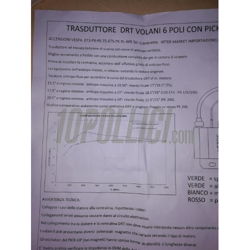 Ignition Unit DRT automatically timing adjusts Vespa PX-T5-ET3-PK-COSA-RALLY200