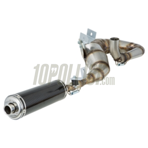Racing exhaust SIP PERFORMANCE 2.0 RIGHT HAND Vespa PX125-150, Sprint, GTR, GT, TS, Super, stainless steel, carbon fiber silencer