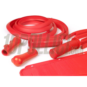 Kit gommini telaio Vespa GT, Sprint, GL, TS, Super, Rally - 19 pezzi - Rosso