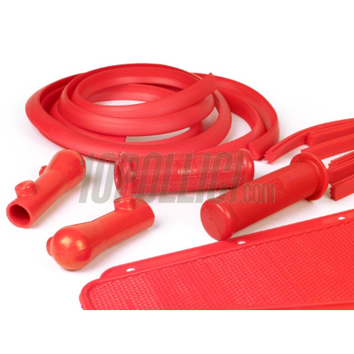 Kit gommini telaio Vespa GT, Sprint, GL, TS, Super, Rally - 19 pezzi - Rosso