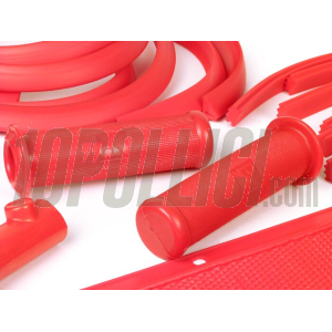 Kit gommini telaio Vespa GT, Sprint, GL, TS, Super, Rally - 19 pezzi - Rosso